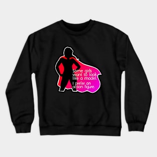 Action Figure Girl Crewneck Sweatshirt